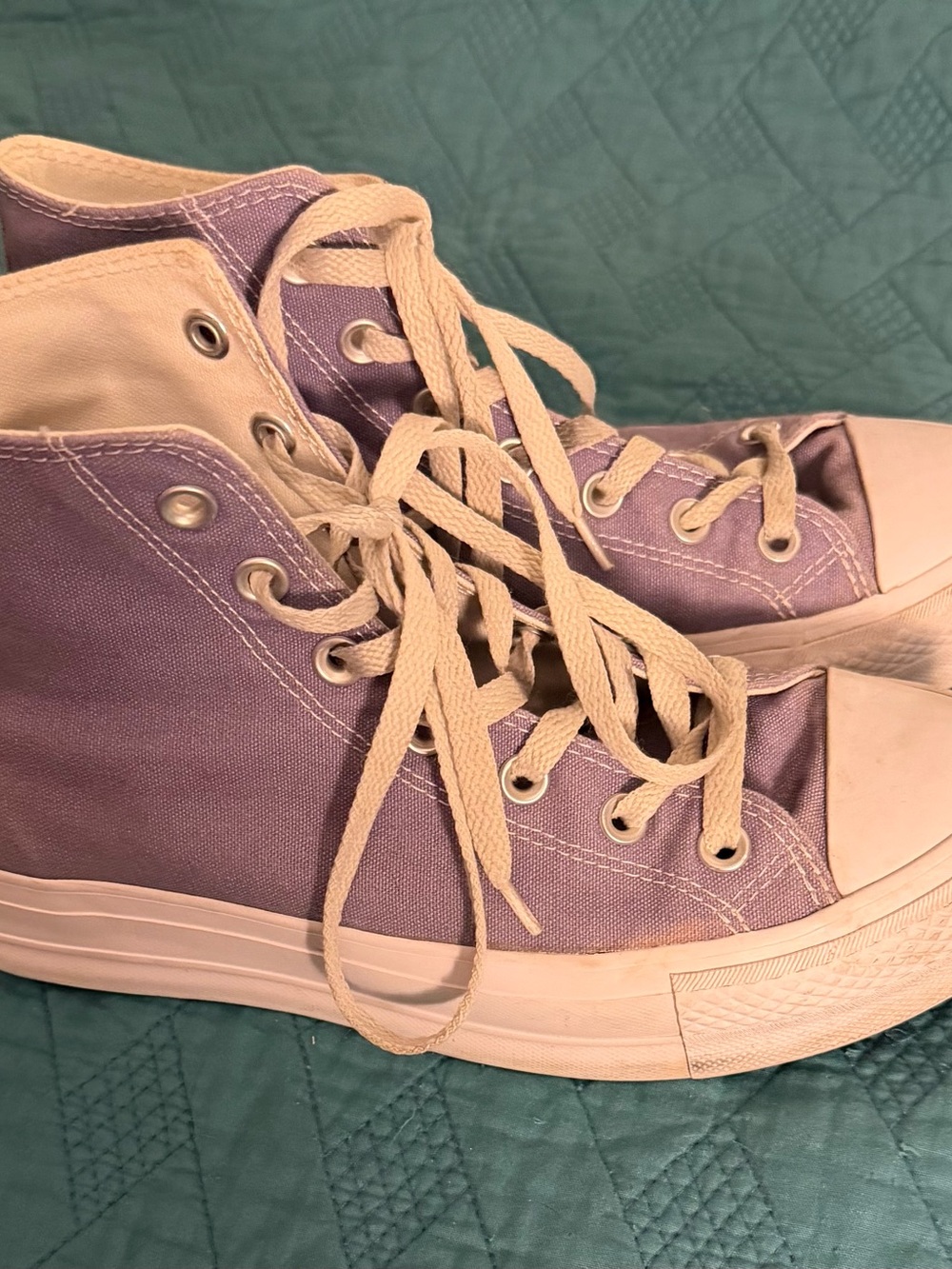 Converse All-Star Lift High-Top Sneakers in Lavender